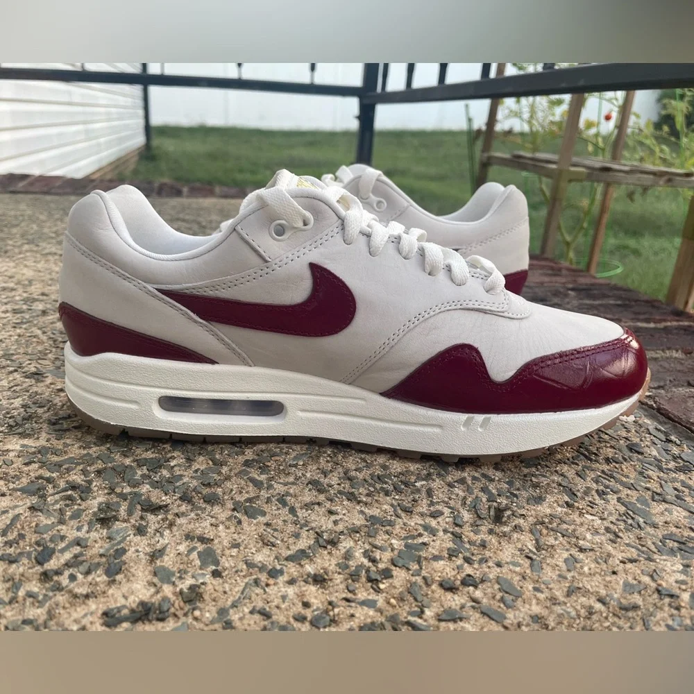 Women’s Nike Air Max 1 LX Sail Team Red Sneakers - Picture 9 of 11